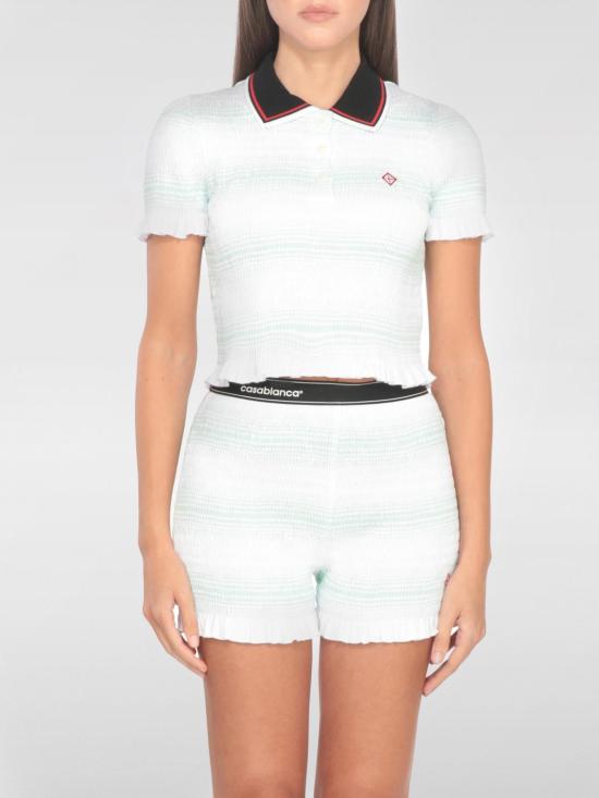 25FW 카사블랑카 폴로 티셔츠 WPF25JTP215 01 White