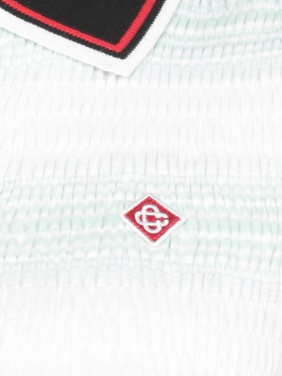 25FW 카사블랑카 폴로 티셔츠 WPF25JTP215 01 White - CASABLANCA