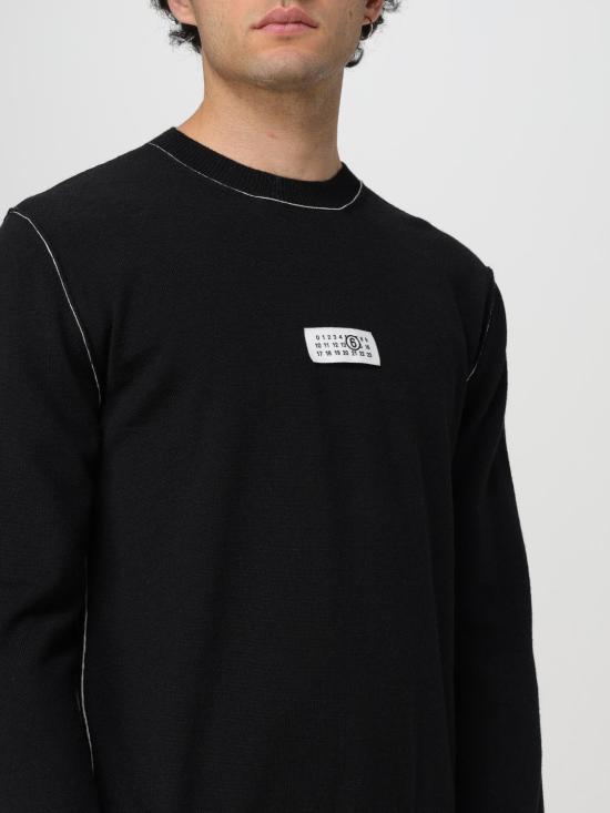 25FW MM6 메종마르지엘라 스웨터 SH0HL0017M13037 900 Black - MM6 MAISON MARGIELA