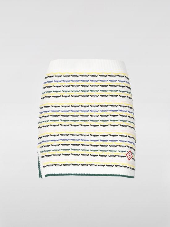 25FW 카사블랑카 스커트 WPF25KW1026 01 White - CASABLANCA