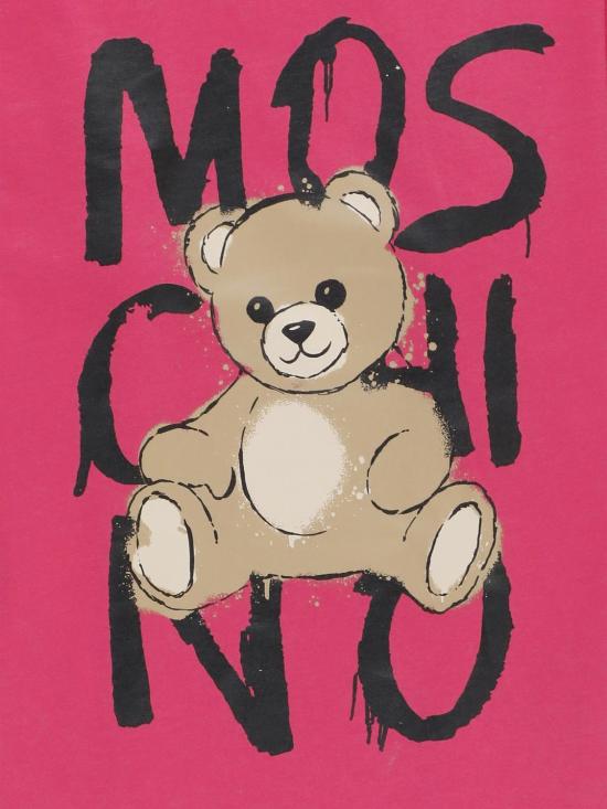 25FW [키즈] 모스키노 티셔츠 HNM05GLAA20 50541 Fuchsia - MOSCHINO