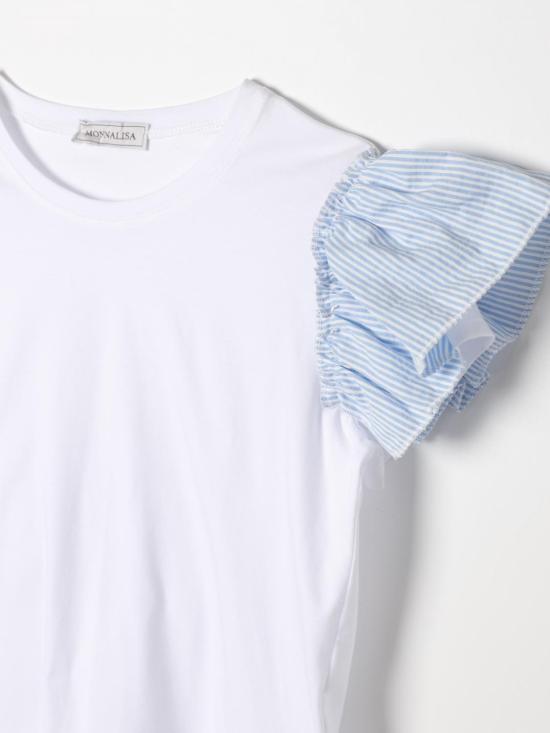 25FW [키즈] 모나리자 티셔츠 17C6043201 9958 White - MONNALISA