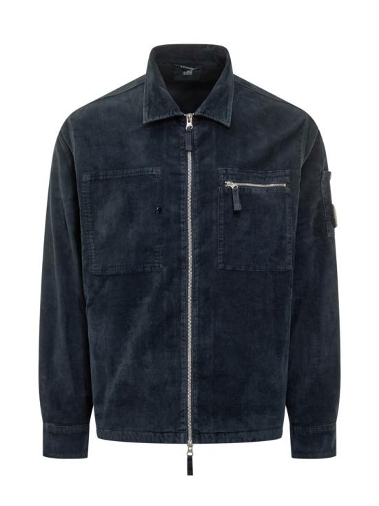 25FW 씨피 컴퍼니 렌즈 와펜 코드로이 집업 오버셔츠 19CMOS097A0064100 888 BLUE