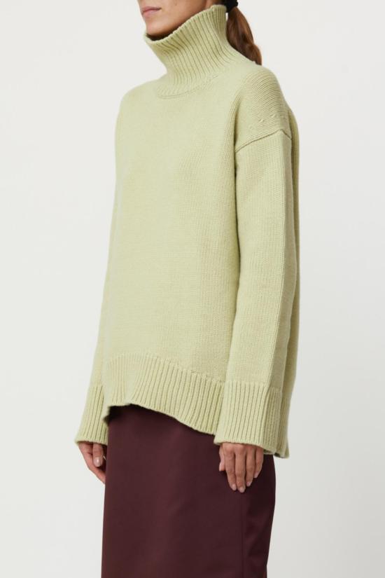  플랜씨 터틀넥 플랜 C 캐시미어 티셔츠 피스타치오 - PLAN C