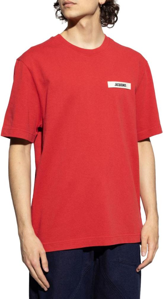 25FW 자크뮈스 그로그랭 로고 티셔츠 TSM00133AJ00226480 RED - JACQUEMUS