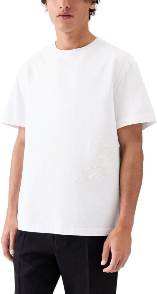 25FW 자크뮈스 반팔 티셔츠 TSM00566AJ00068100 WHITE - JACQUEMUS