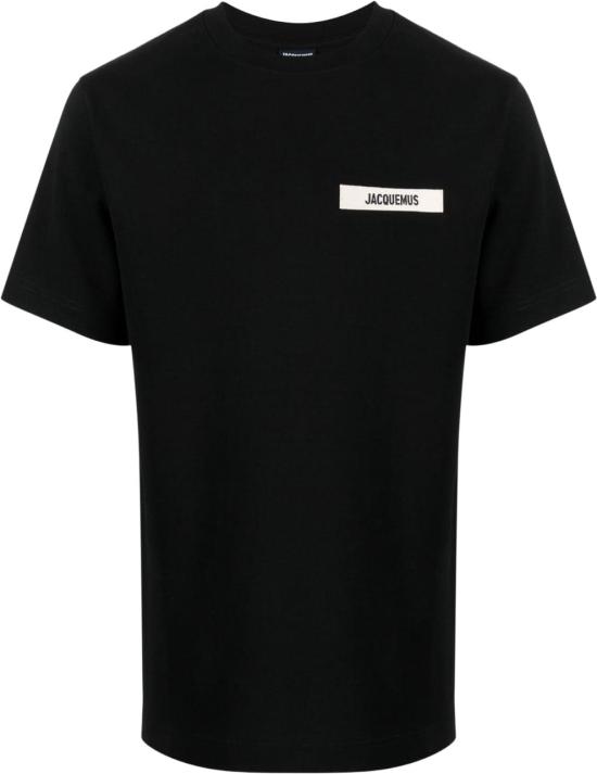 26FW 자크뮈스 그로그랭 로고 티셔츠 TSM00133AJ00226990 BLACK