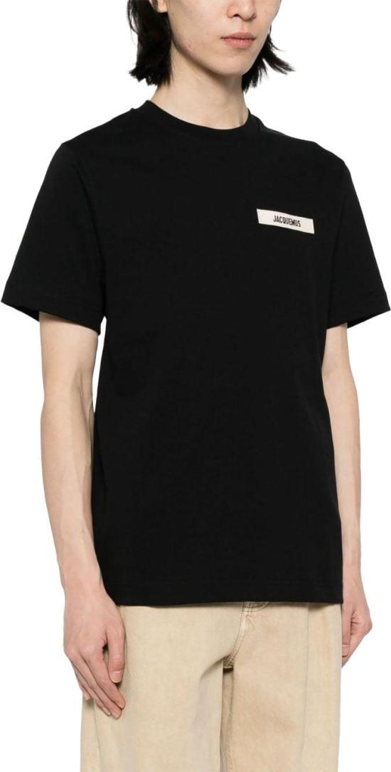 26FW 자크뮈스 그로그랭 로고 티셔츠 TSM00133AJ00226990 BLACK - JACQUEMUS