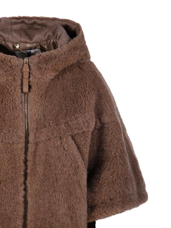 25FW 막스마라 알파카 울 테디 후드 케이프 2524736182600 005 BRONZO - MAX MARA
