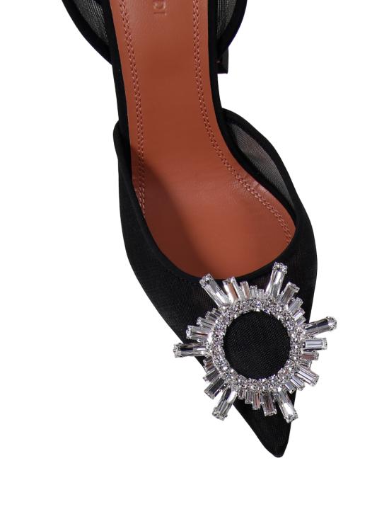 25FW 아미나 무아디 힐/펌프스 BEGUM MESH SLING 95 MESH BLACK - AMINA MUADDI