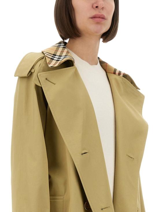  버버리 롱 체크 칼라 캐슬포드 트렌치코트 8111157 C2981 Neutrals - BURBERRY