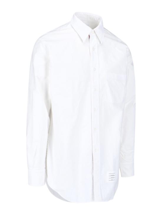 25SS 톰브라운 옥스포드 클래식 그로그랭 플래킷 셔츠 MWL010E F0313100 White - THOM BROWNE