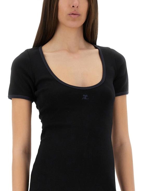  쿠레쥬 미디 원피스 225JRO600 JS0203B175 Black - COURREGES