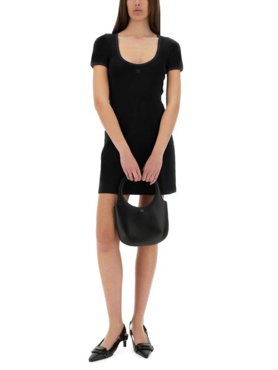  쿠레쥬 미디 원피스 225JRO600 JS0203B175 Black - COURREGES