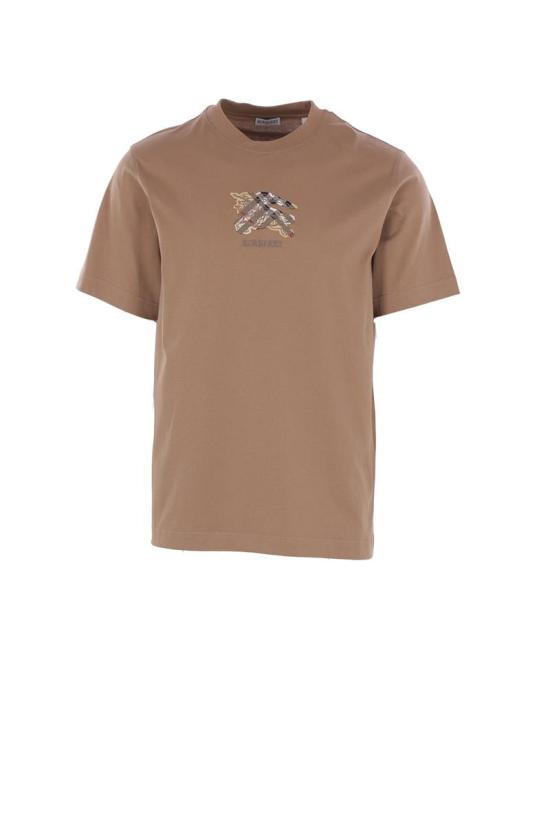 25FW 버버리 EKD 체크 코튼 티셔츠 8116168A3324 CLAY BROWN