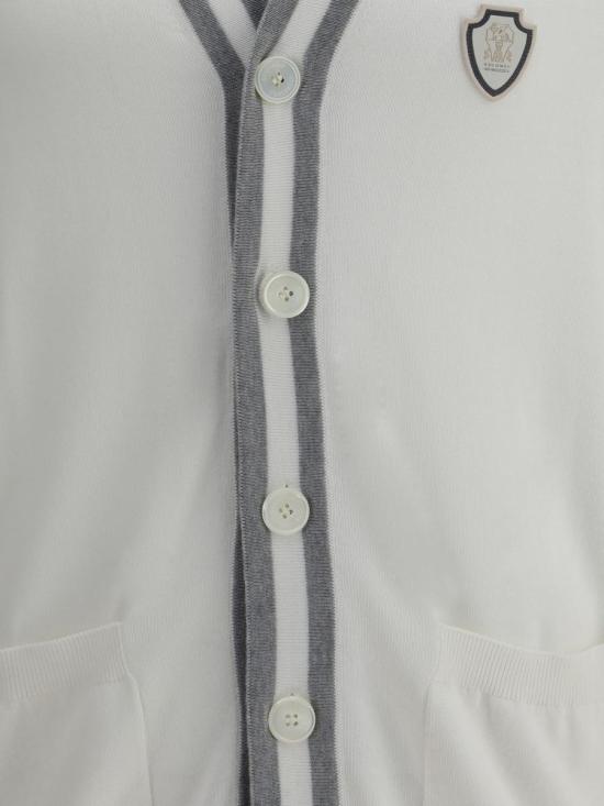 26SS 브루넬로 쿠치넬리 코튼 가디건 M29203606F CJ068 WHITE - BRUNELLO CUCINELLI