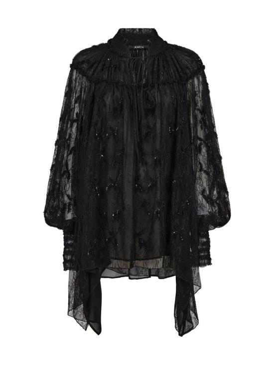 25FW 아멘쿠튀르 블라우스 AMW25214009 Black