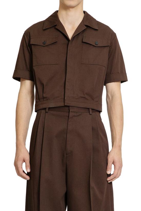 25SS 로에베 긴팔 셔츠 H526Y05WCV 3270 BROWN