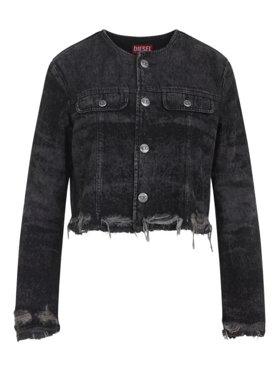 25FW 디젤 트러커 자켓  A21616007DB 63282 02 BLACK DENIM