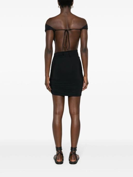 25FW 아마주인 숏 원피스 08ESTUDB DEEP BLACK - AMAZUIN