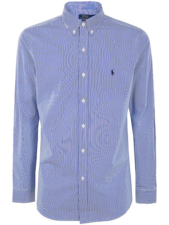 25FW 폴로 랄프로렌 긴팔 셔츠 710 928254 007 095 BLUE WHITE HAIRLINE STRIPE - POLO RALPH LAUREN