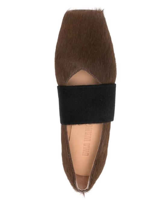 25FW 우마 왕 플랫 슈즈 US9028 UW430 DARK OLIVE - UMA WANG