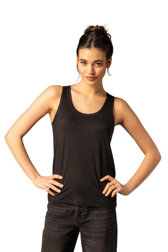 25FW 마제스틱필라쳐 민소매 티셔츠 M011 FDE021 002 NOIR - MAJESTIC FILATURES