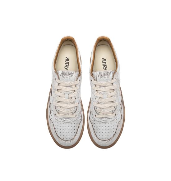 25FW 오트리 메달리스트 로우 스니커즈 AULWRA02 WHT TOBACCO - AUTRY