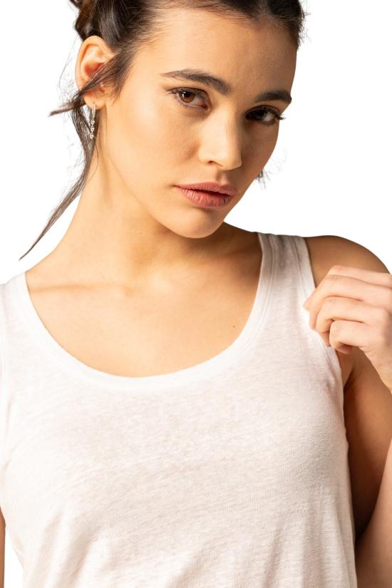 25FW 마제스틱필라쳐 민소매 티셔츠 M011 FDE021 001 BLANC - MAJESTIC FILATURES