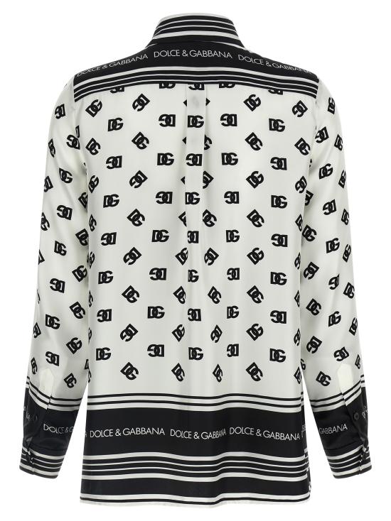 25FW 돌체앤가바나 블라우스 F5S48THI1Z6HA9CN White Black - DOLCE & GABBANA