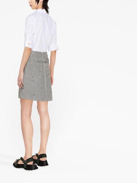  겐조 미디 스커트 FD52DJ2696J1DM White - KENZO