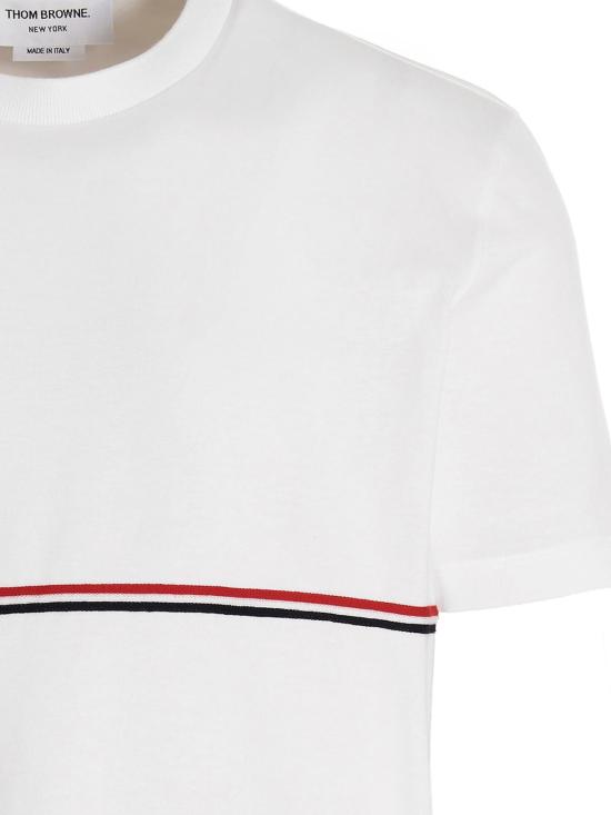  톰브라운 반팔 티셔츠 MJS221AJ0058100 White - THOM BROWNE