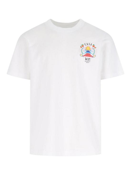  카사블랑카 반팔 티셔츠 MPF25JTS00108CASAWAYMOUNTAIN White