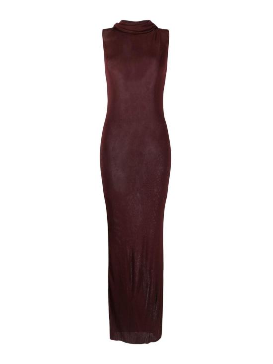  생로랑 롱 원피스 745646Y76BM6015 Dark Red