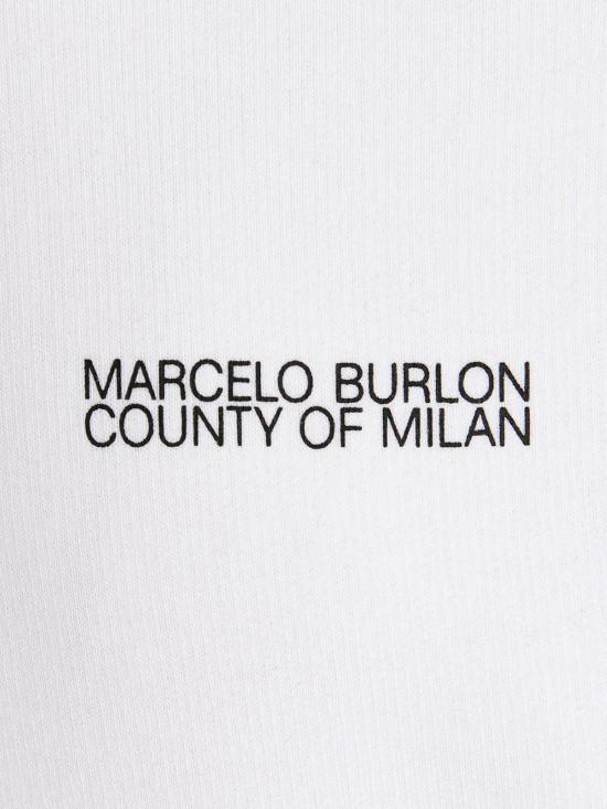  마르셀로 불론 후드 티셔츠 CMBB040C99FLE0010110 White - MARCELO BURLON