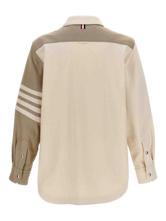  톰브라운 셔츠 MJO145FF0253250 Beige - THOM BROWNE