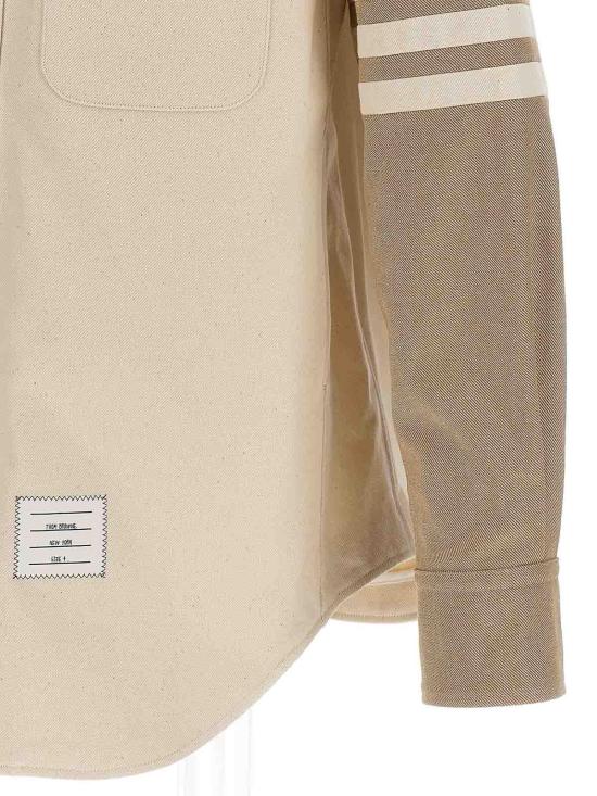  톰브라운 셔츠 MJO145FF0253250 Beige - THOM BROWNE