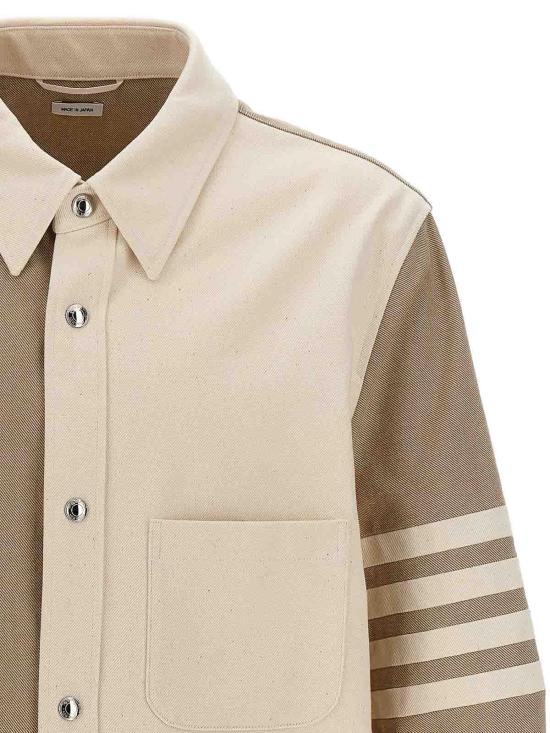  톰브라운 셔츠 MJO145FF0253250 Beige - THOM BROWNE