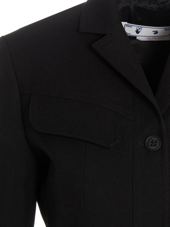  오프화이트 수트 자켓 OWEF101S23FAB0011000 Black - OFF WHITE