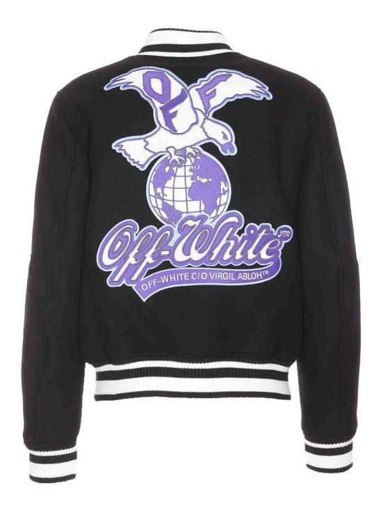  오프화이트 봄버 자켓 OMEH053S25FAB0011049 Black - OFF WHITE