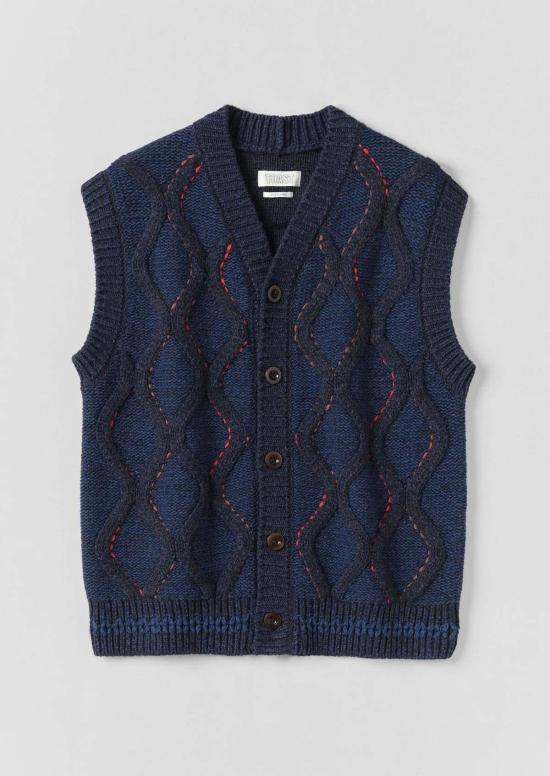  TOAST 베스트 토스트 핸드 장식 조끼 블루 멀티 - OTHER BRANDS