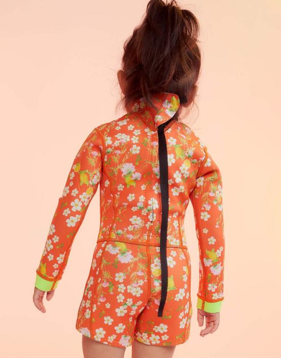  [키즈] 신시아 로리 수영복/비치웨어 어린이 신시아 로울리 플로럴 습식 슈트 오렌지 멀티 - CYNTHIA ROWLEY