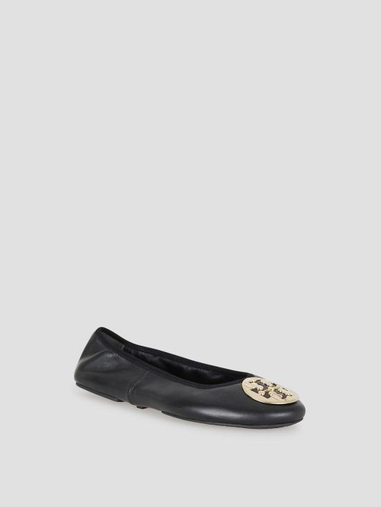 25FW 토리버치 레바 트래블 발레리나 플랫 177201 013 PERFECT BLACK GOLD - TORY BURCH