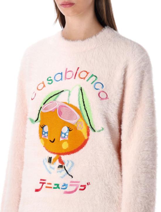 25FW 카사블랑카 스웨터 25AWAW25KW106901 KAWAII PINK ORANGE - CASABLANCA