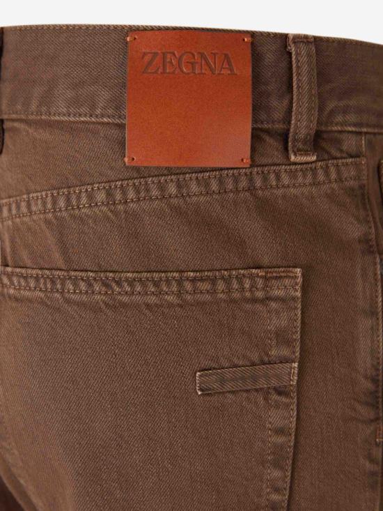 25FW 에르메네질도제냐 데님 팬츠 UGIB9A2 CITY M06 BROWN - ERMENEGILDO ZEGNA