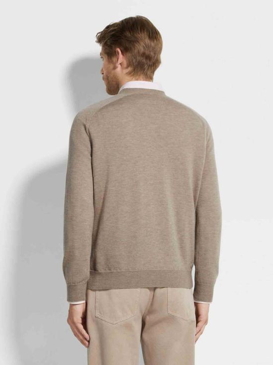 25FW 에르메네질도제냐 스웨터 UGK68A2 400 N92 Brown - ERMENEGILDO ZEGNA