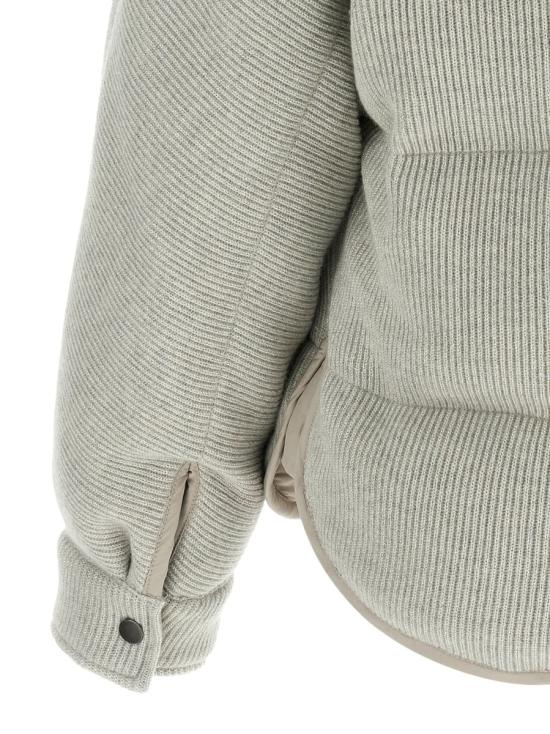 25FW 브루넬로 쿠치넬리 숏패딩 M01ET7728CCW76 SILVER - BRUNELLO CUCINELLI