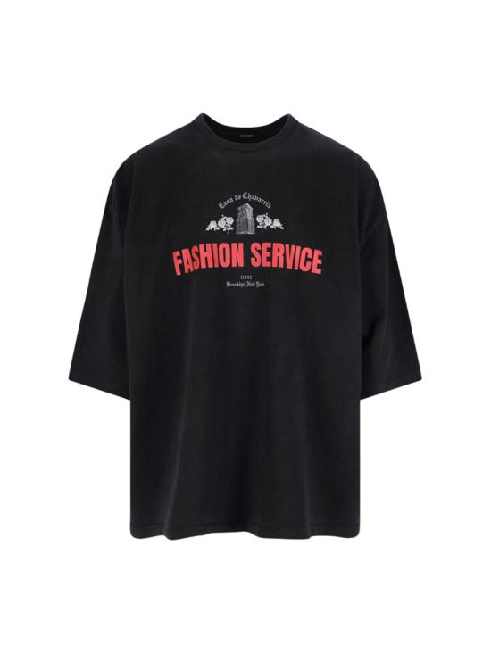 25FW 윌리 차바리아 반팔 티셔츠 WCJSY0143001 Black