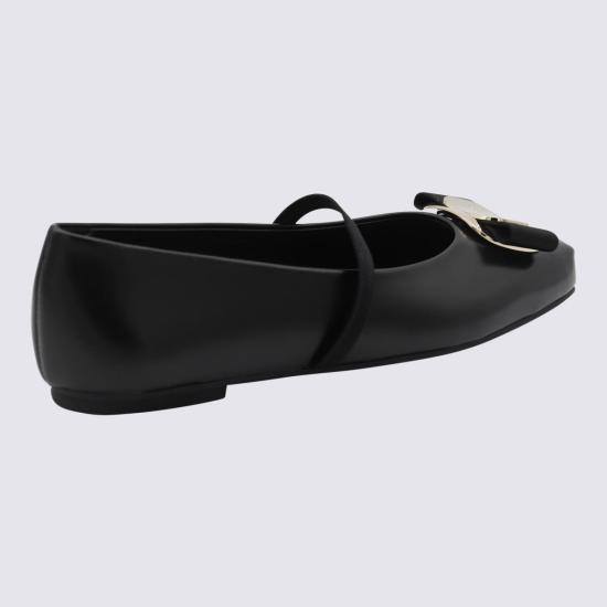 26SS 살바토레 페라가모 플랫 슈즈 76886801H345005 Black - SALVATORE FERRAGAMO