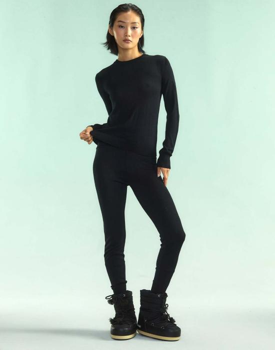  신시아 로리 스트레이트 팬츠 신시아 로울리 애스펜 니트 조거 블랙 - CYNTHIA ROWLEY